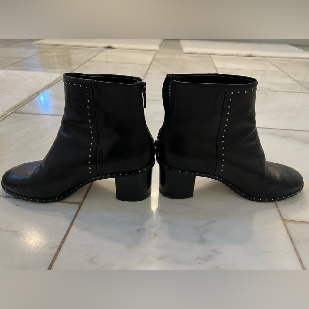 rag & bone Willow Stud Black Leather Ankle Booties